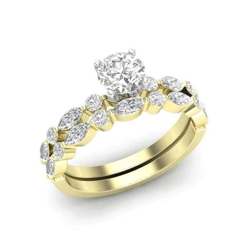 Love Story® Luminous Path Round Diamond Bridal Set