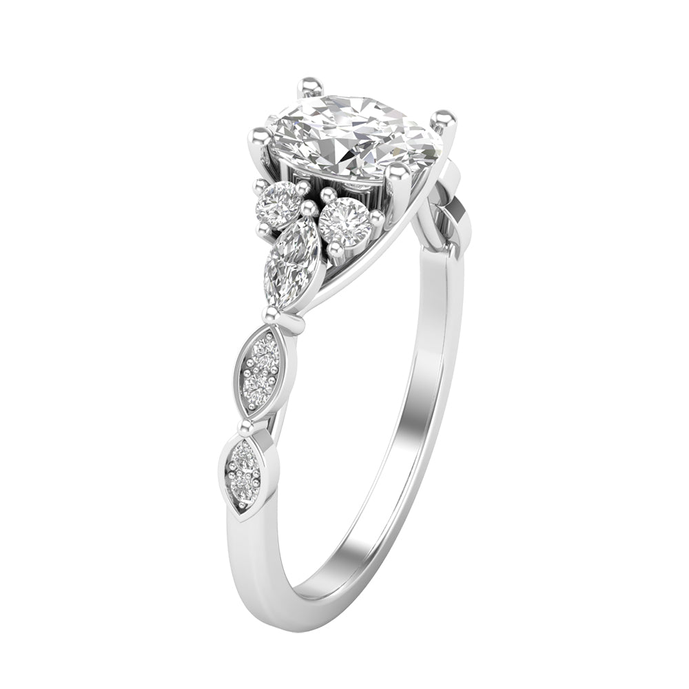 Love Story® Marquise Embrace Oval Diamond Engagement Ring