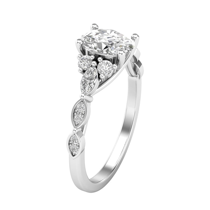 Love Story® Marquise Embrace Oval Diamond Engagement Ring