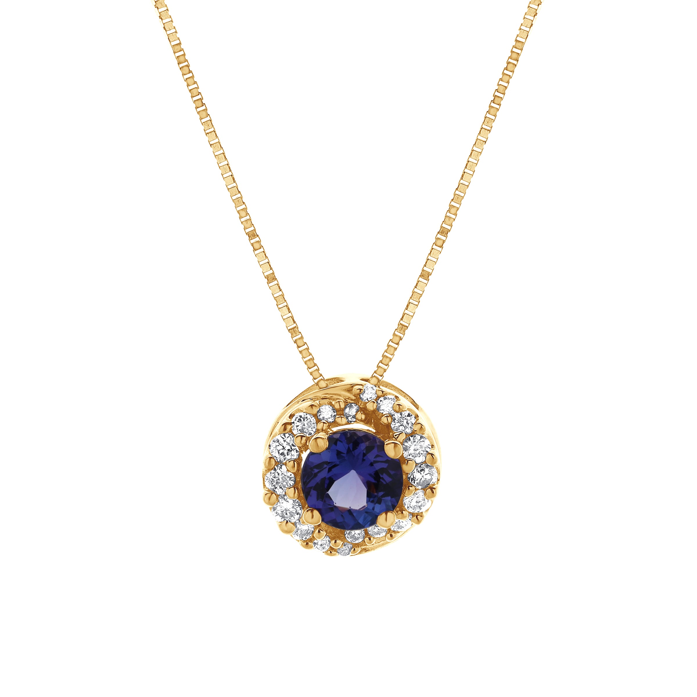 Golden Twilight Tanzanite Pendant