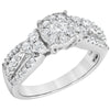 Two Hearts® Brilliant Cluster Round Diamond Engagement Ring