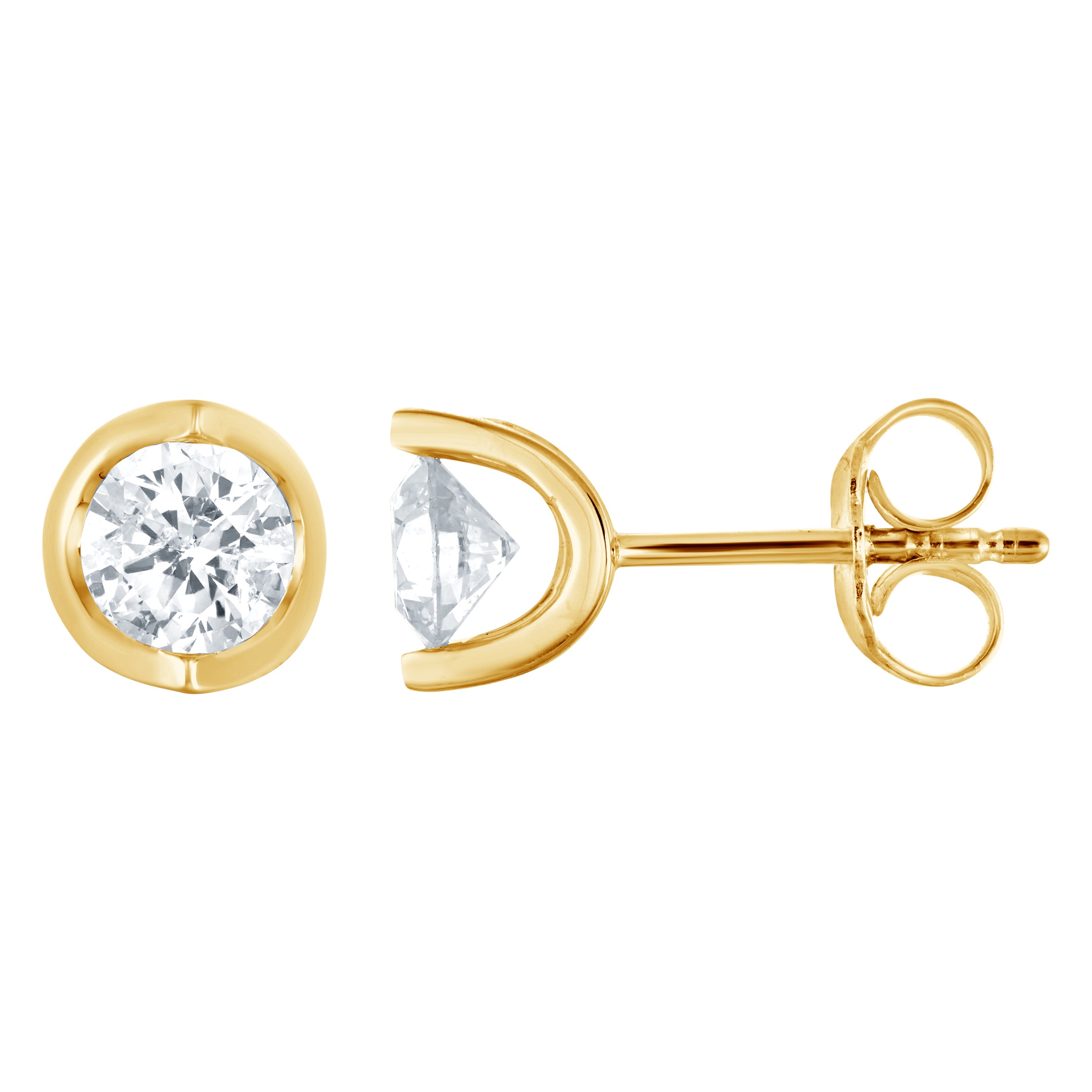 Aurora Arc Diamond Stud Earrings