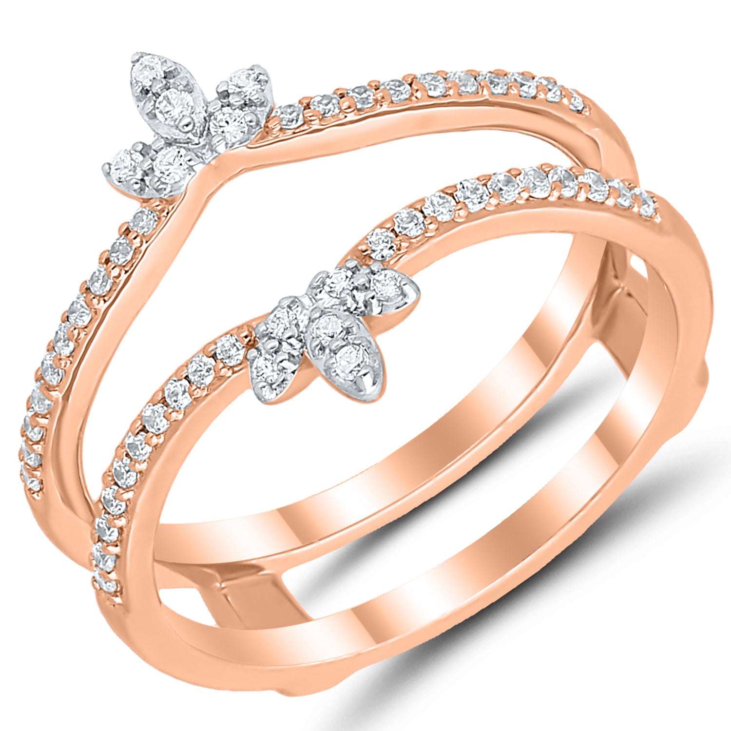 Sunset Blossom Diamond Ring Guard