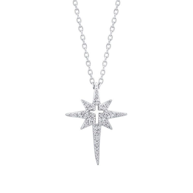 Celestial Starburst Cross Pendant
