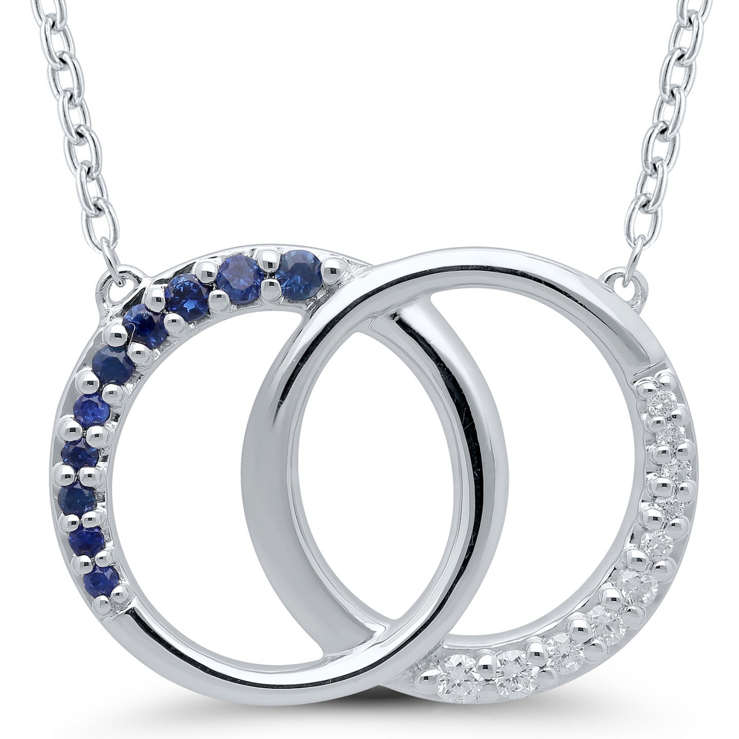 Sapphire Eclipse Pendant Necklace