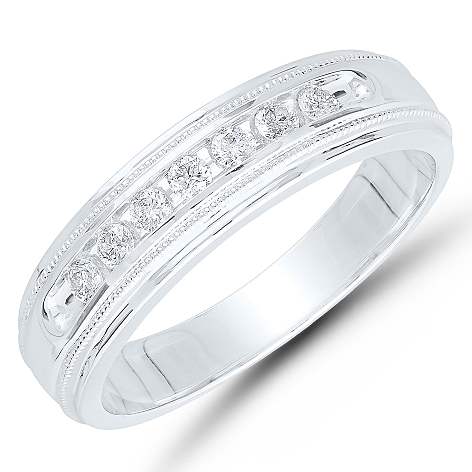 Men's White Gold Diamond Ring