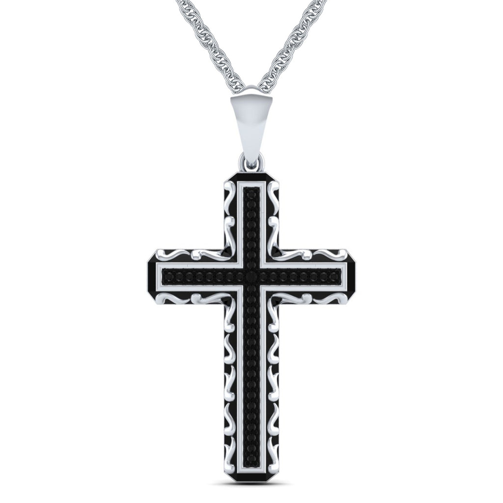 Midnight Filigree Cross Necklace – Harry Ritchies