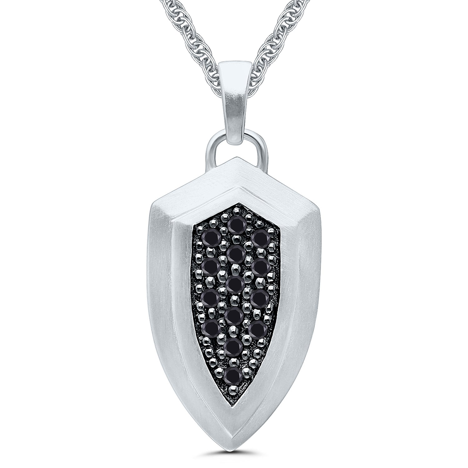 Black Diamond Shield Pendant