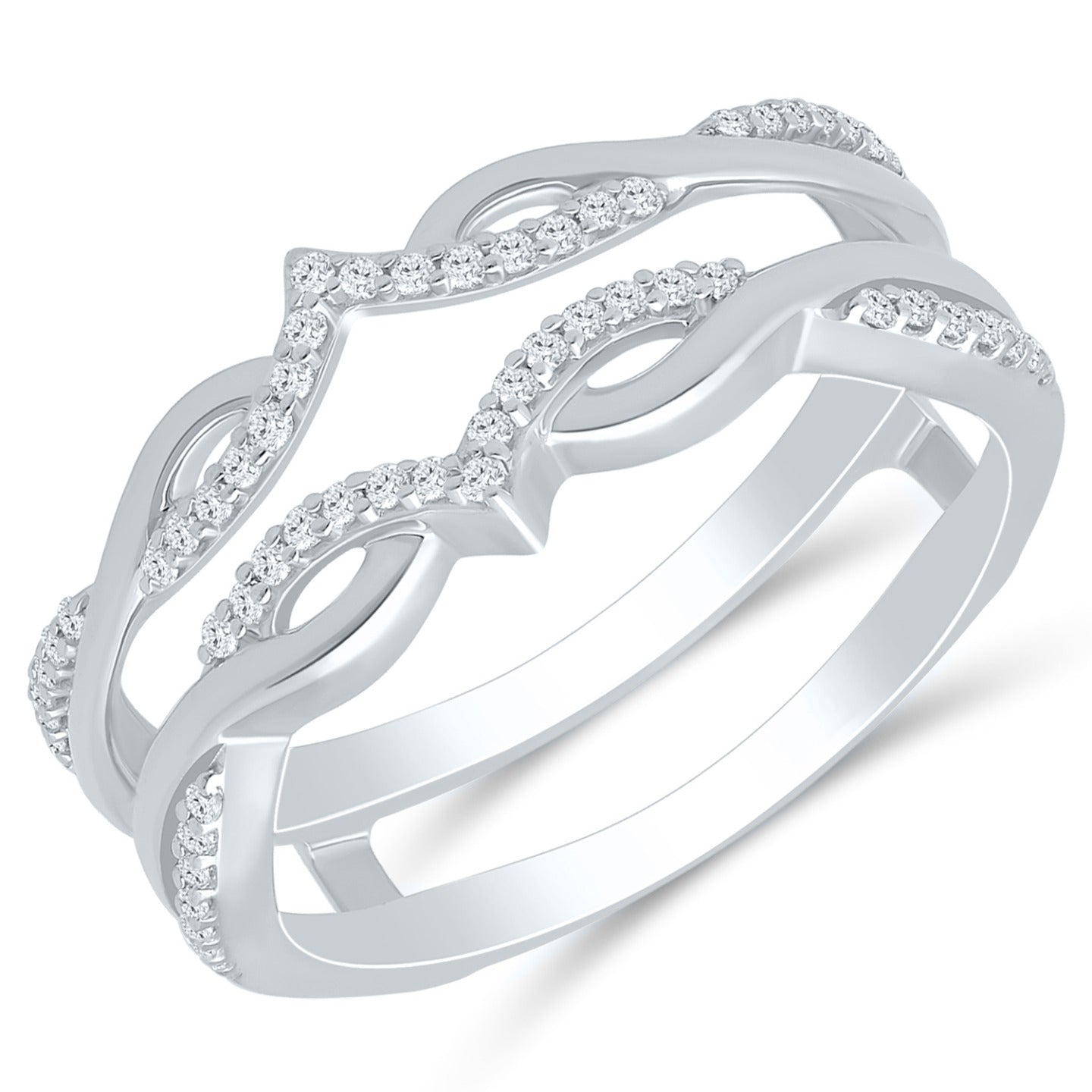 Frosted Peak Diamond Ring Guard