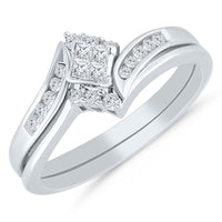 Princess Cut Mosaic Embrace Bridal Set