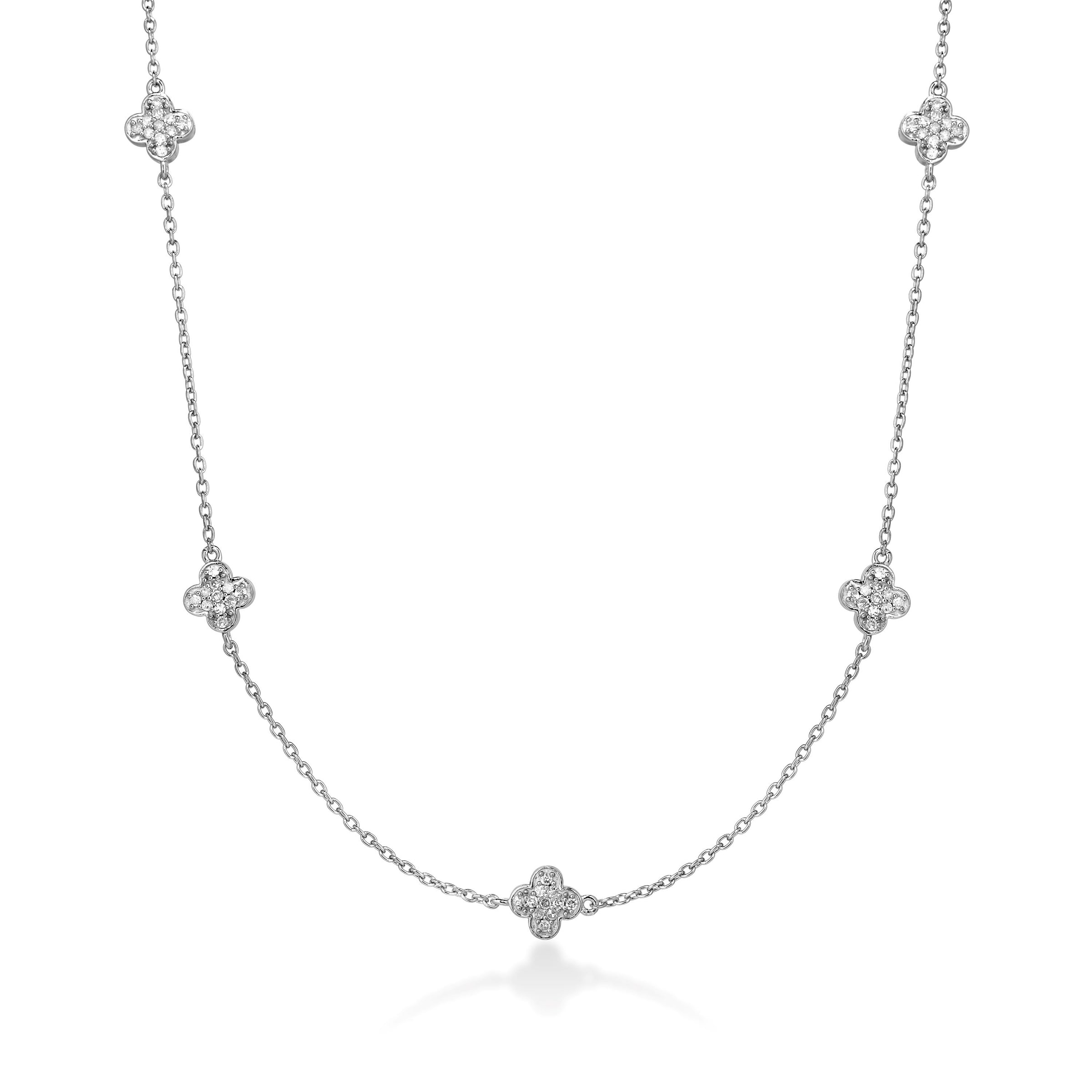 Diamond Clover Chain Necklace