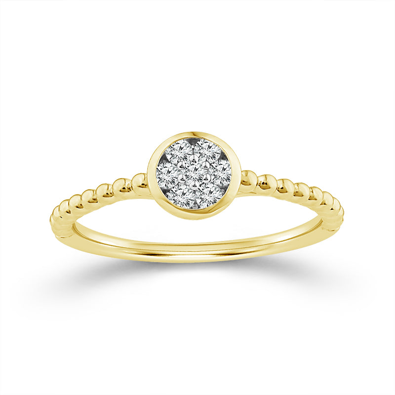 Morninglight Round Diamond Cluster Promise Ring