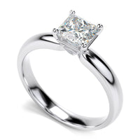 Refined Glow Princess Cut Diamond Solitaire