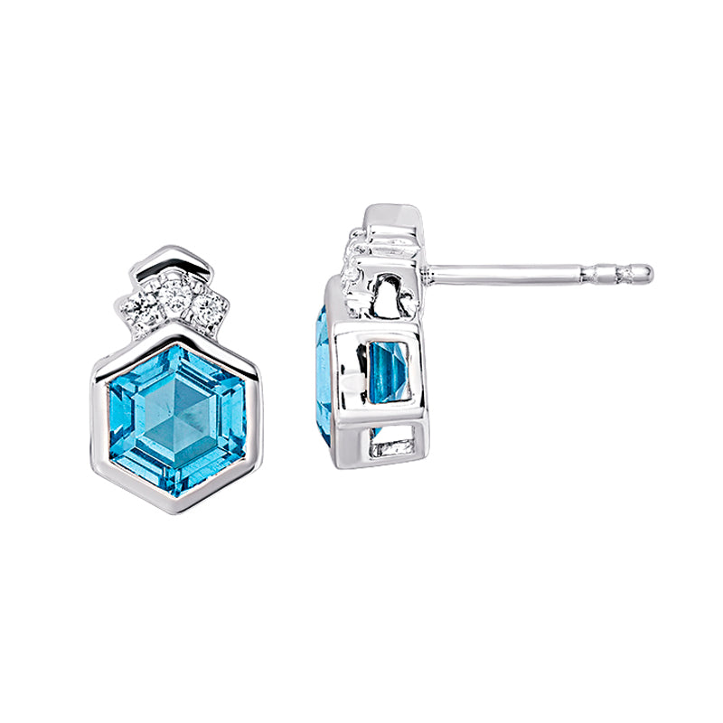 Arctic Spark Blue Topaz Earrings