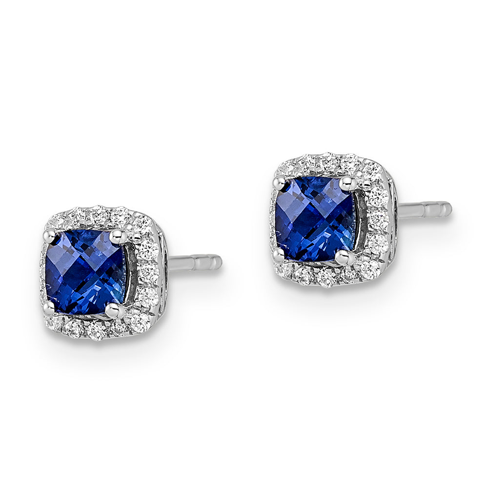 Celestial Flame Sapphire Earrings