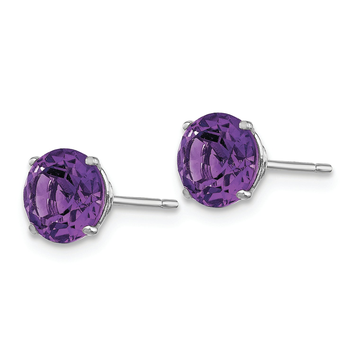 Orchid Amethyst 6mm Stud Earrings