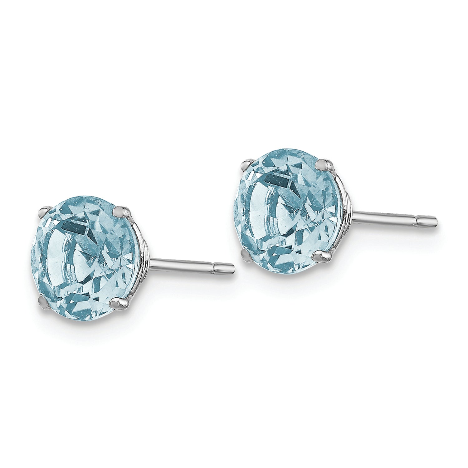Ocean Whisper Aquamarine 6mm Stud Earrings