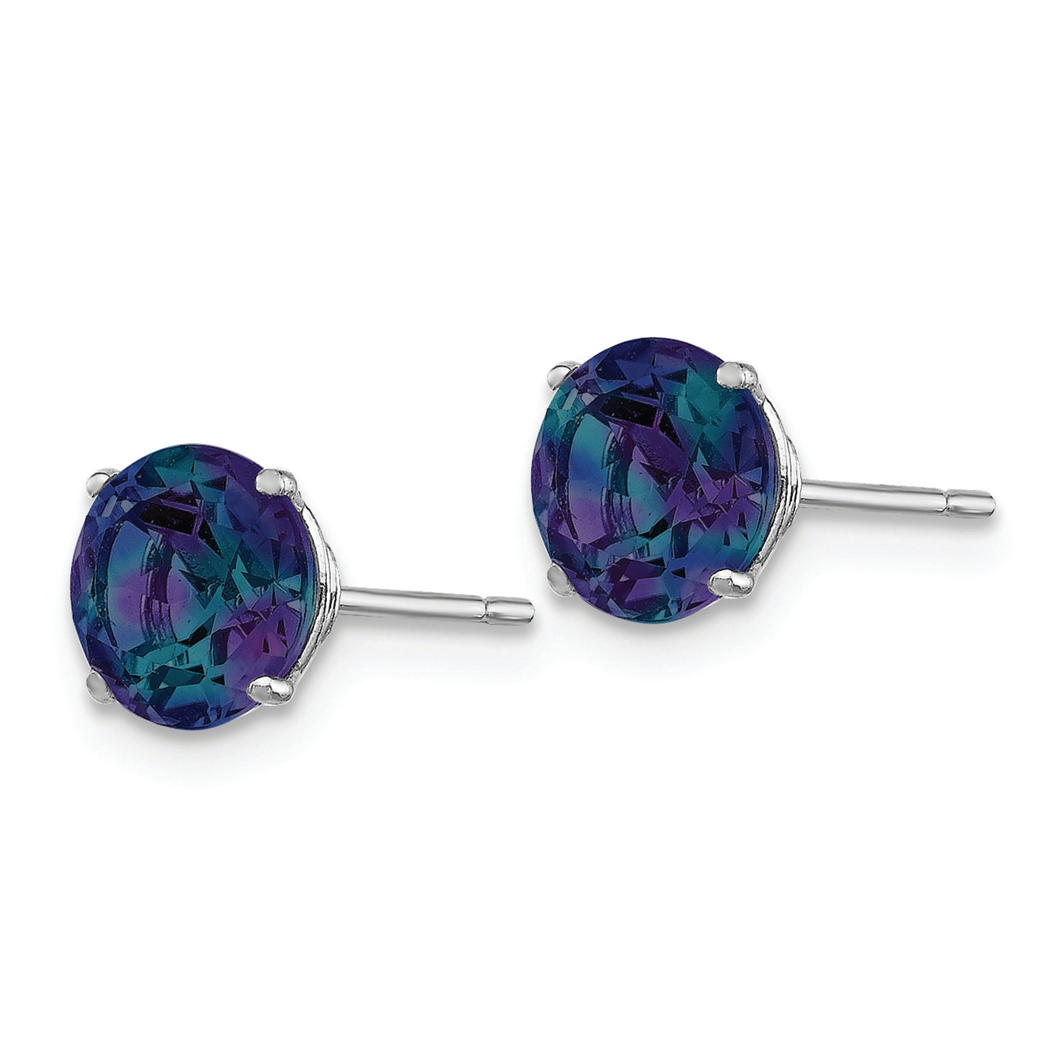 Evening Bloom Alexandrite 6mm Stud Earrings