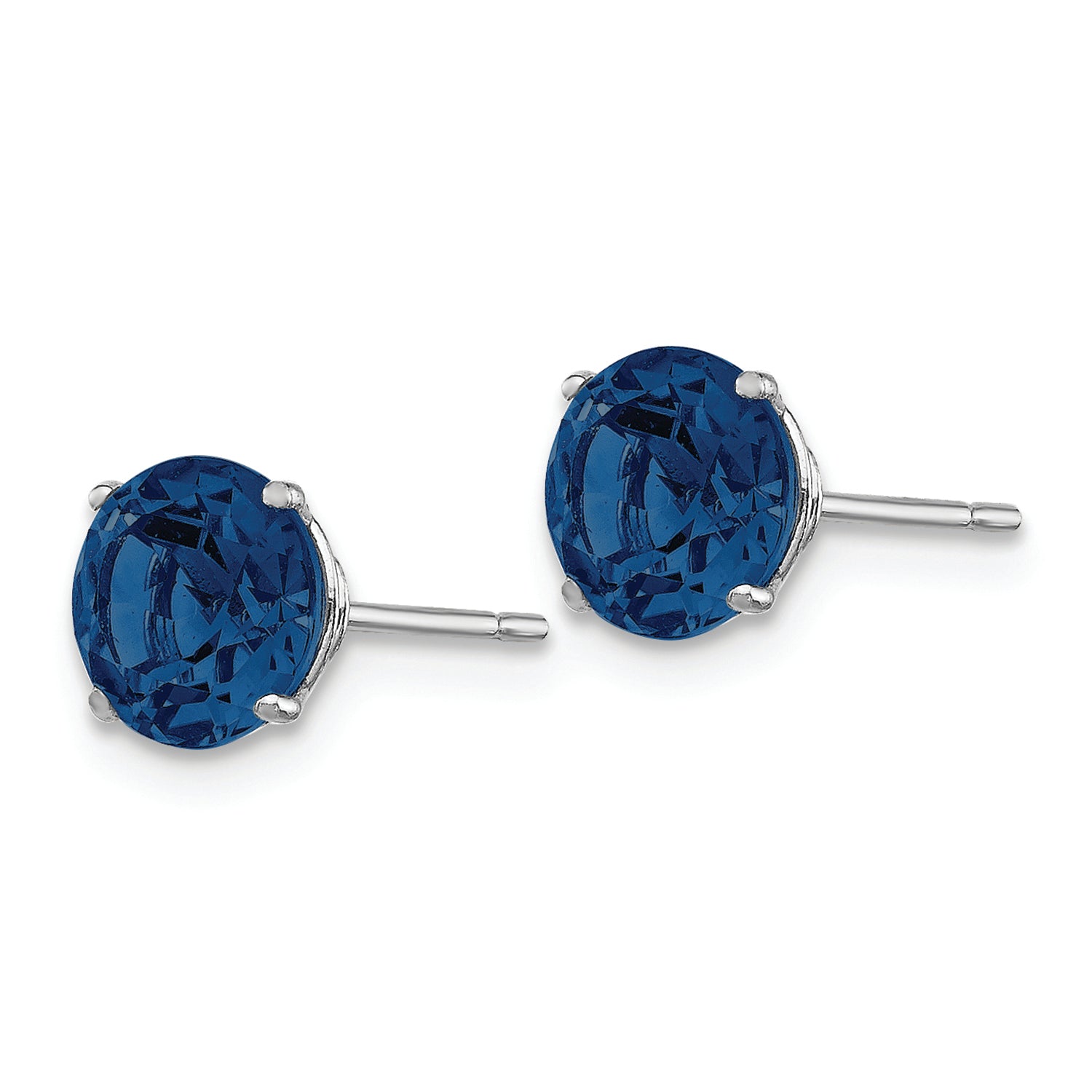Midnight Sapphire 6mm Stud Earrings