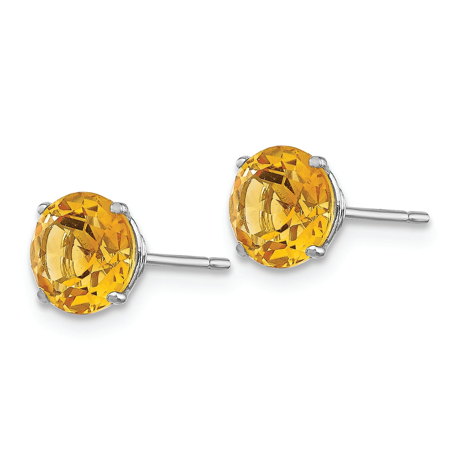 Sunflare Citrine 6mm Stud Earrings