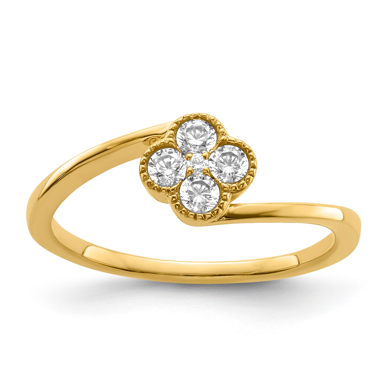 Golden Clover Diamond Ring
