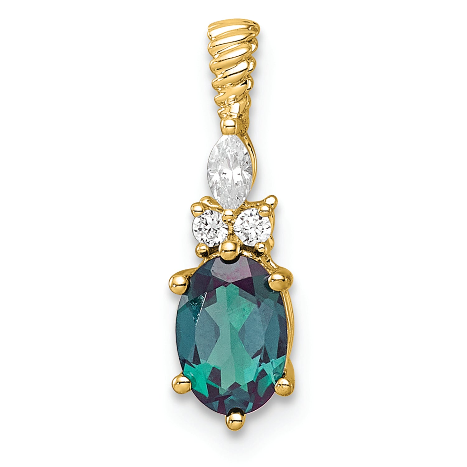 Marquise Crown Alexandrite Pendant