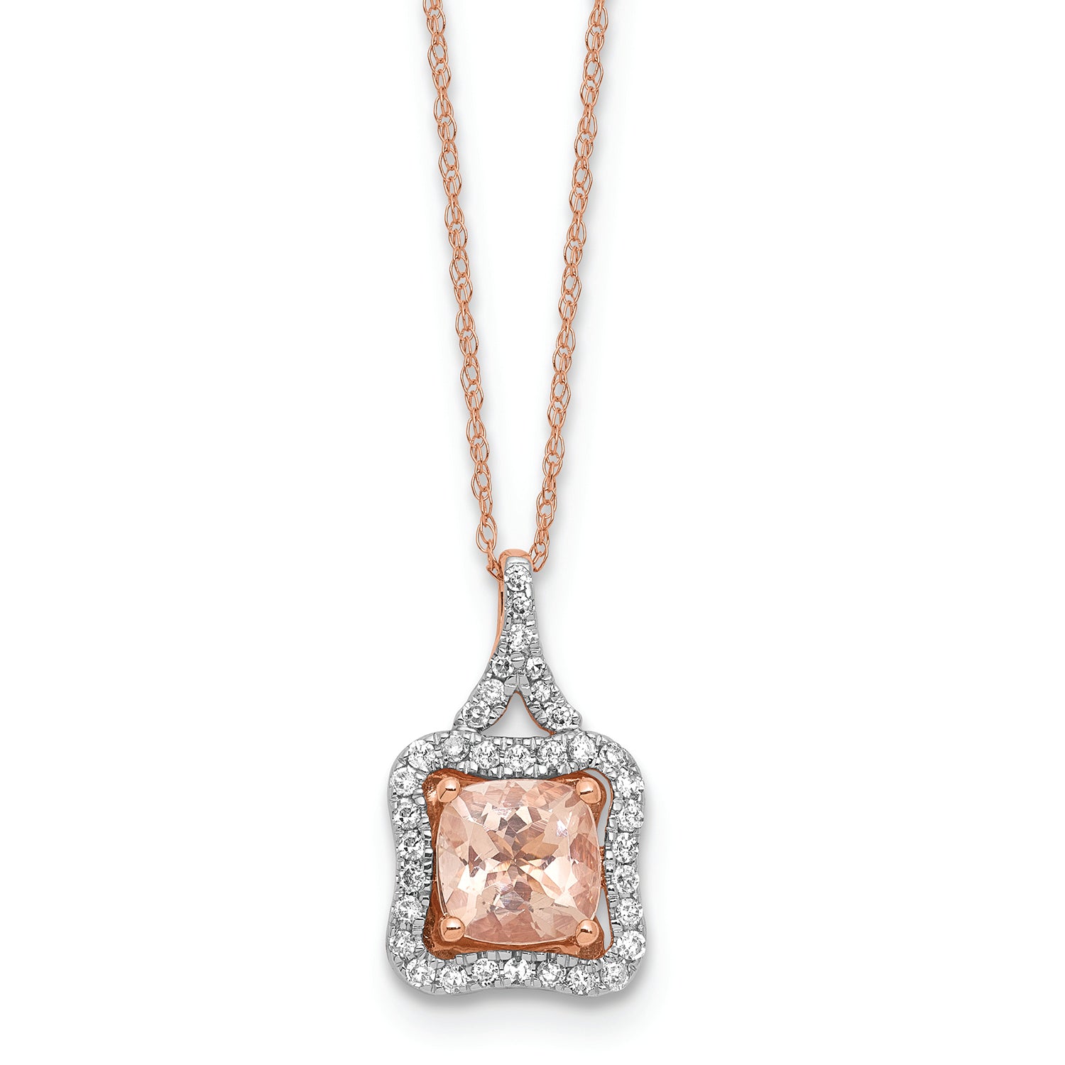 Blushfire Morganite Pendant