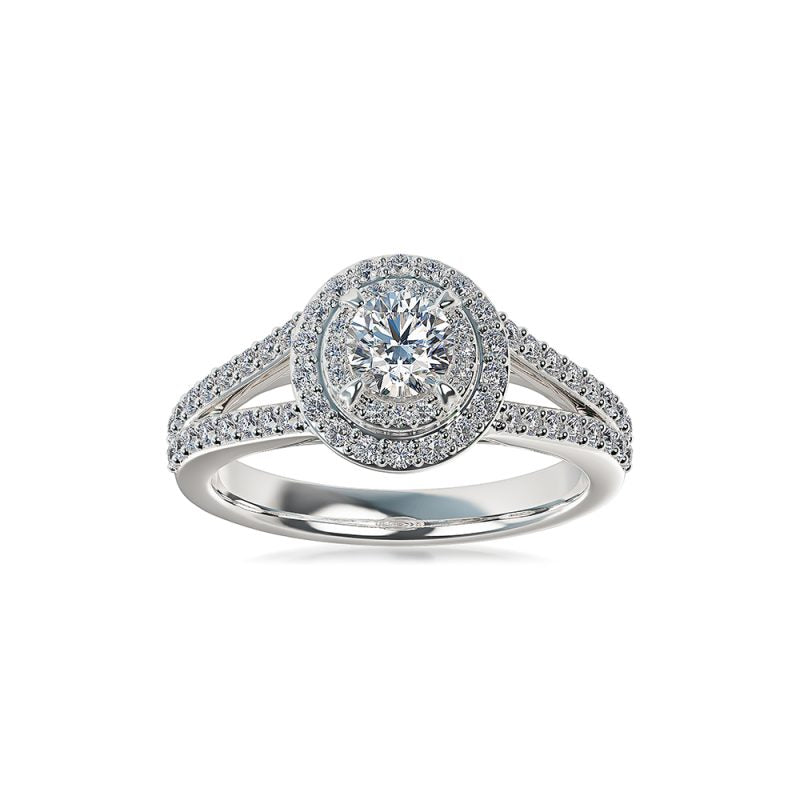 Nova Bloom Round Diamond Engagement Ring