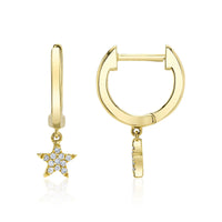 Shy Creation® Diamond Star Drop Huggies