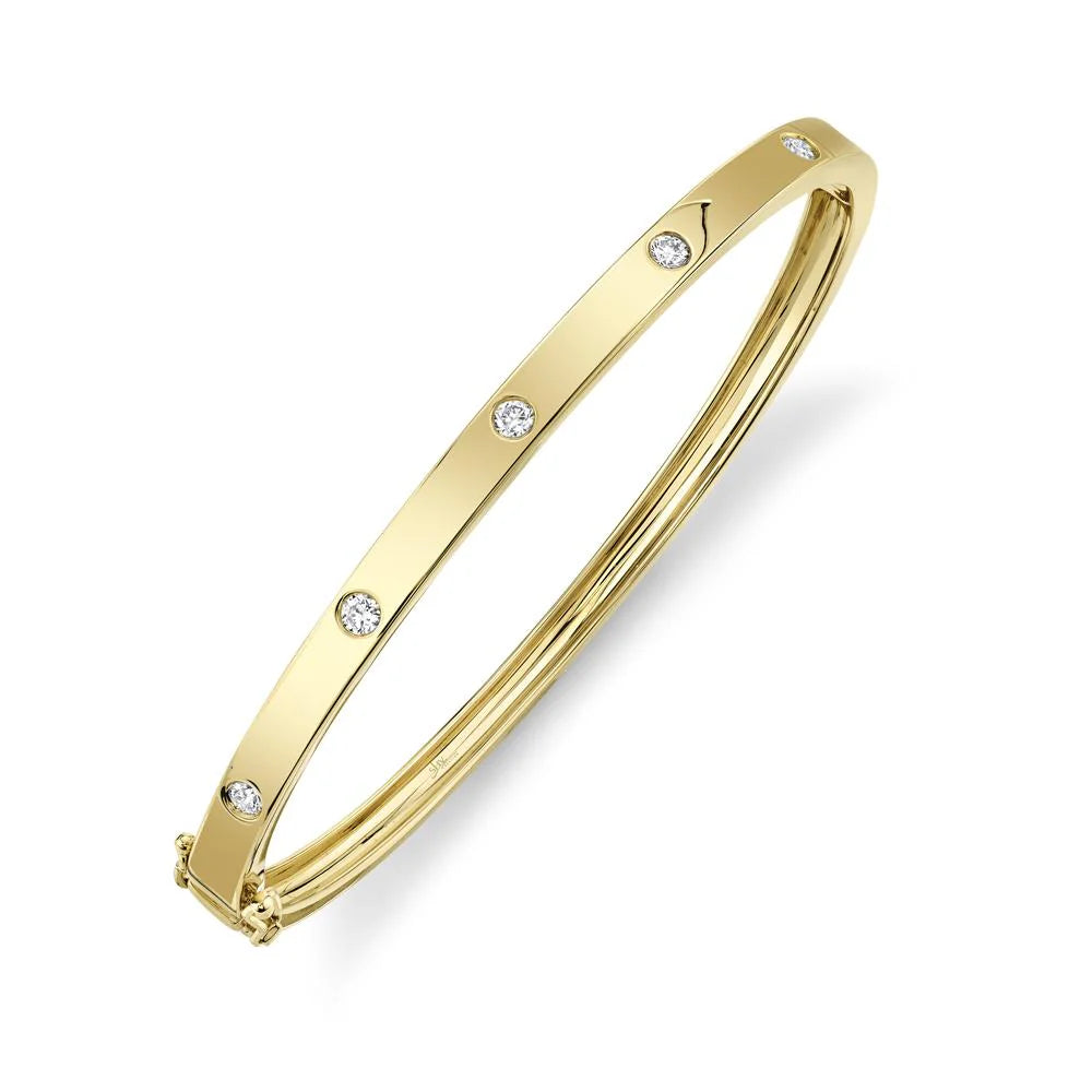 Shy Creation® Bezel Horizon Bangle Bracelet