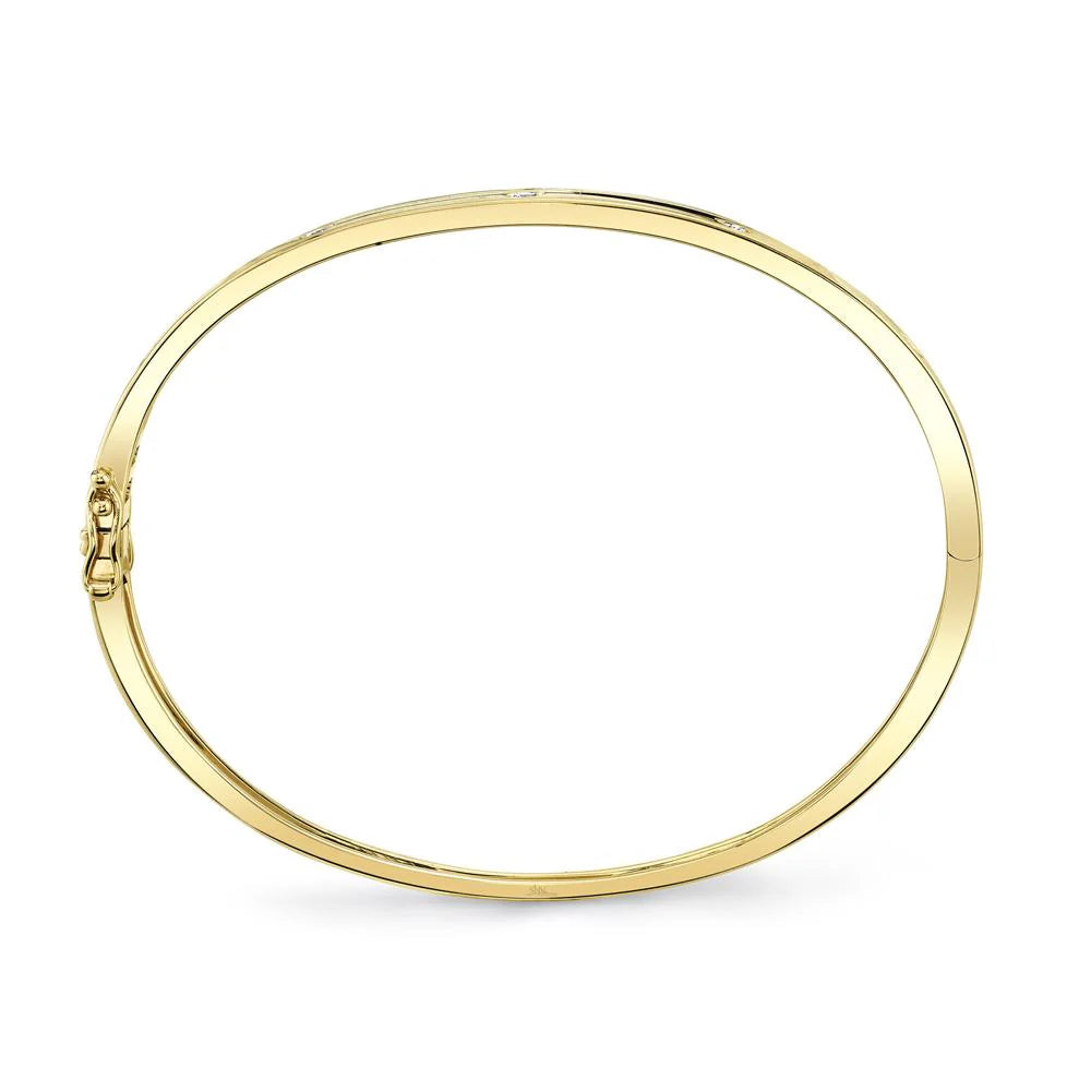 Shy Creation® Bezel Horizon Bangle Bracelet
