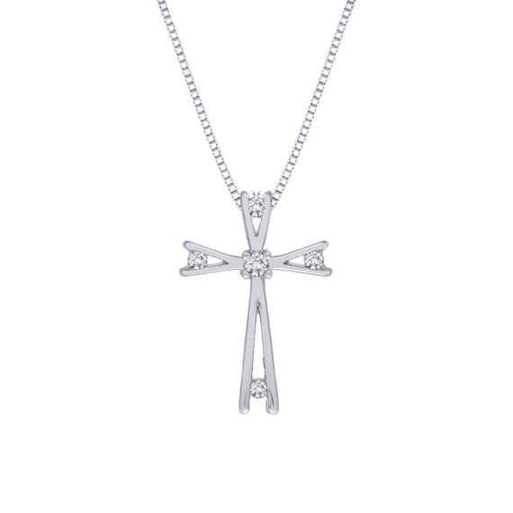 1/10 Carat Diamond Cross Necklace