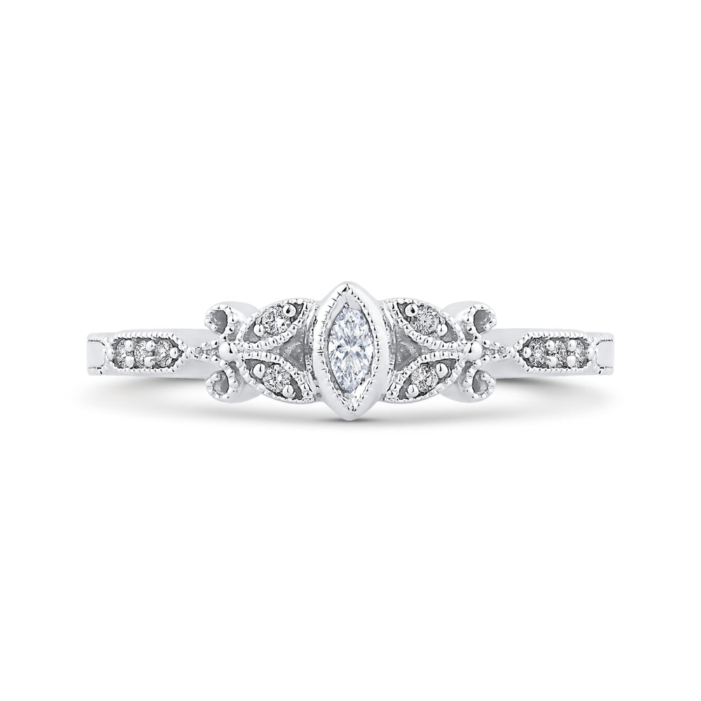 Petal Kiss Marquise Diamond Promise Ring