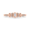 Petal Kiss Marquise Diamond Promise Ring