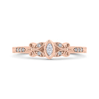 Petal Kiss Marquise Diamond Promise Ring
