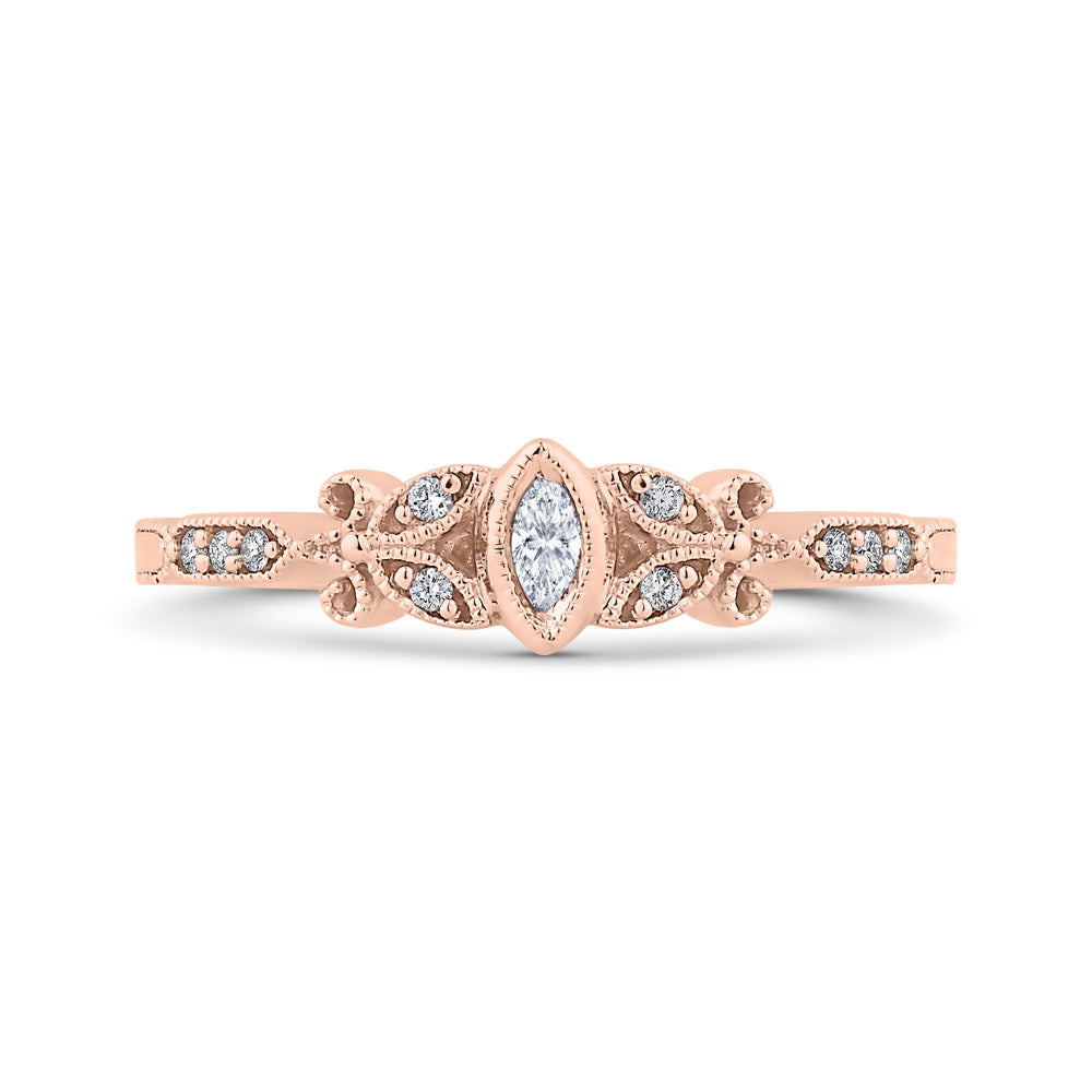 Petal Kiss Marquise Diamond Promise Ring