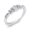 Petal Kiss Marquise Diamond Promise Ring