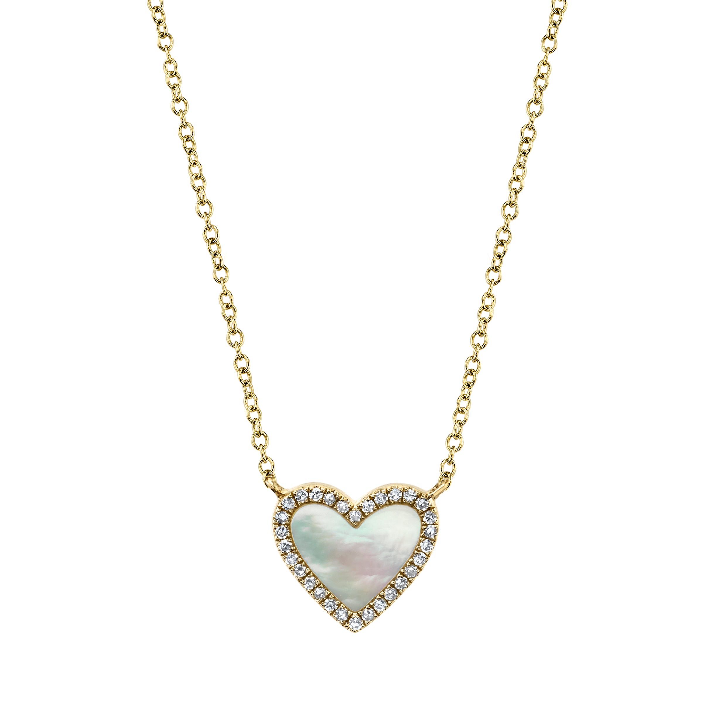 Shy Creation® Mother of Pearl Heart Halo Pendant