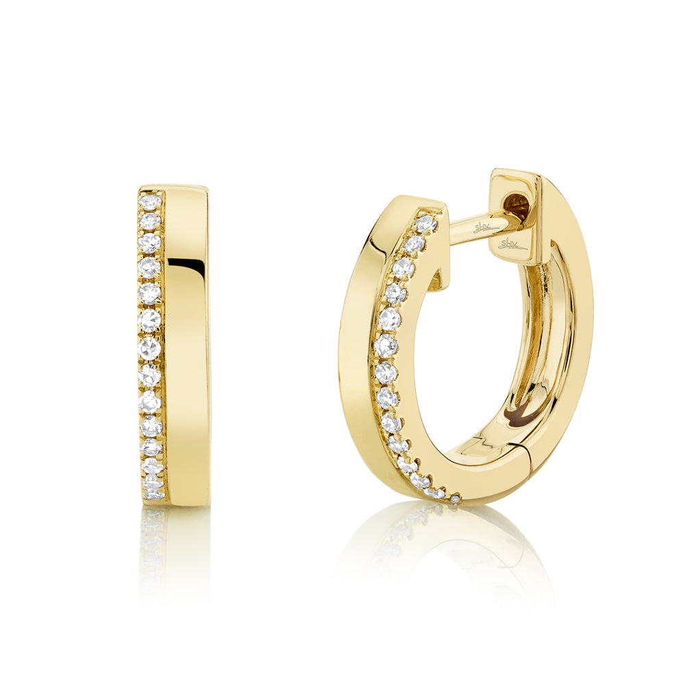 Shy Creation® Balanced Glow Diamond Hoops