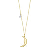 Shy Creation® Stargazer Moon & Diamond Star Pendant Necklace