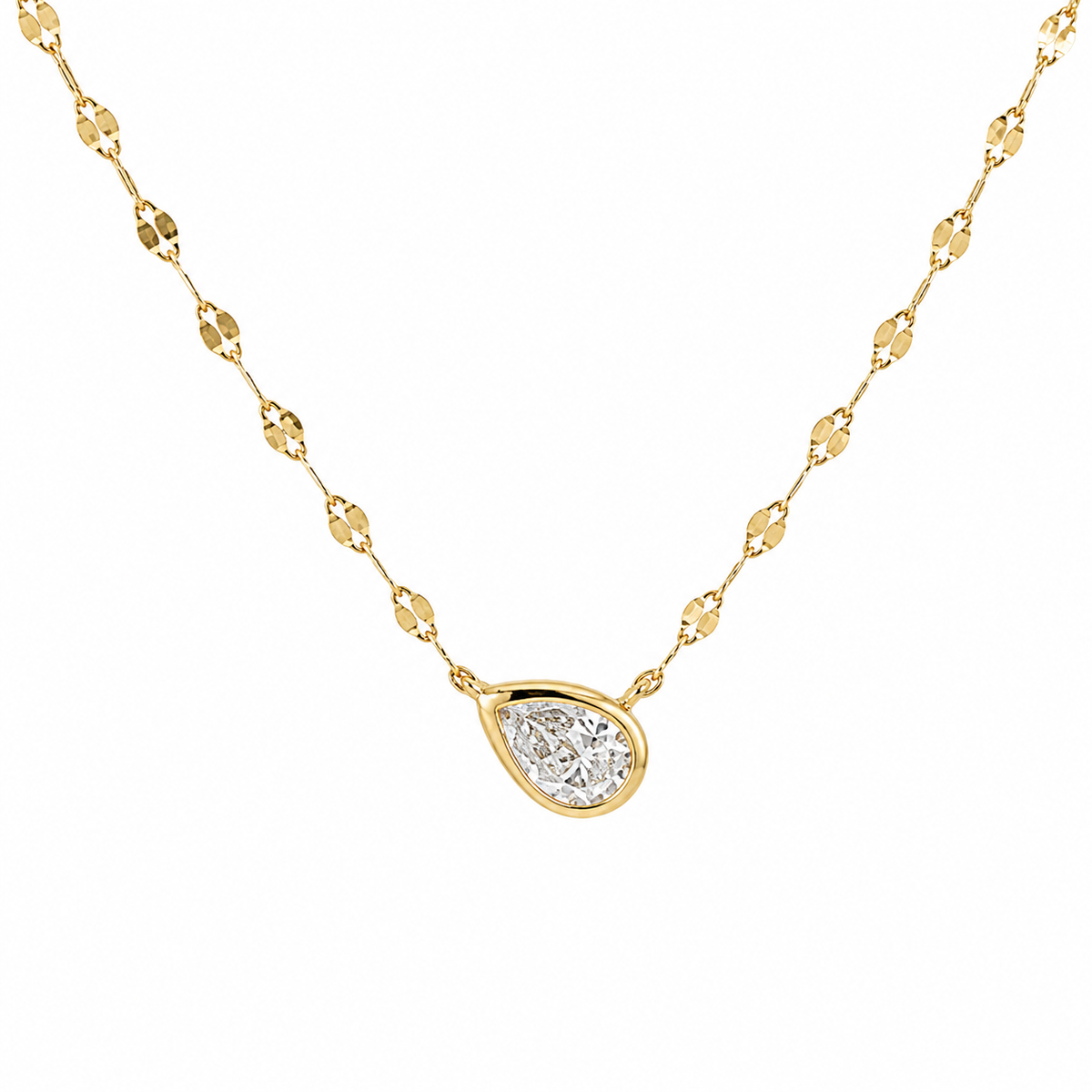 Shy Creation® Diamond Dewdrop Chain Necklace