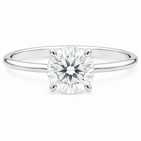 Solar Flare Round Diamond Solitaire Ring