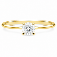 Solar Flare Round Diamond Solitaire Ring