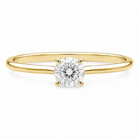 Solar Flare Round Diamond Solitaire Ring