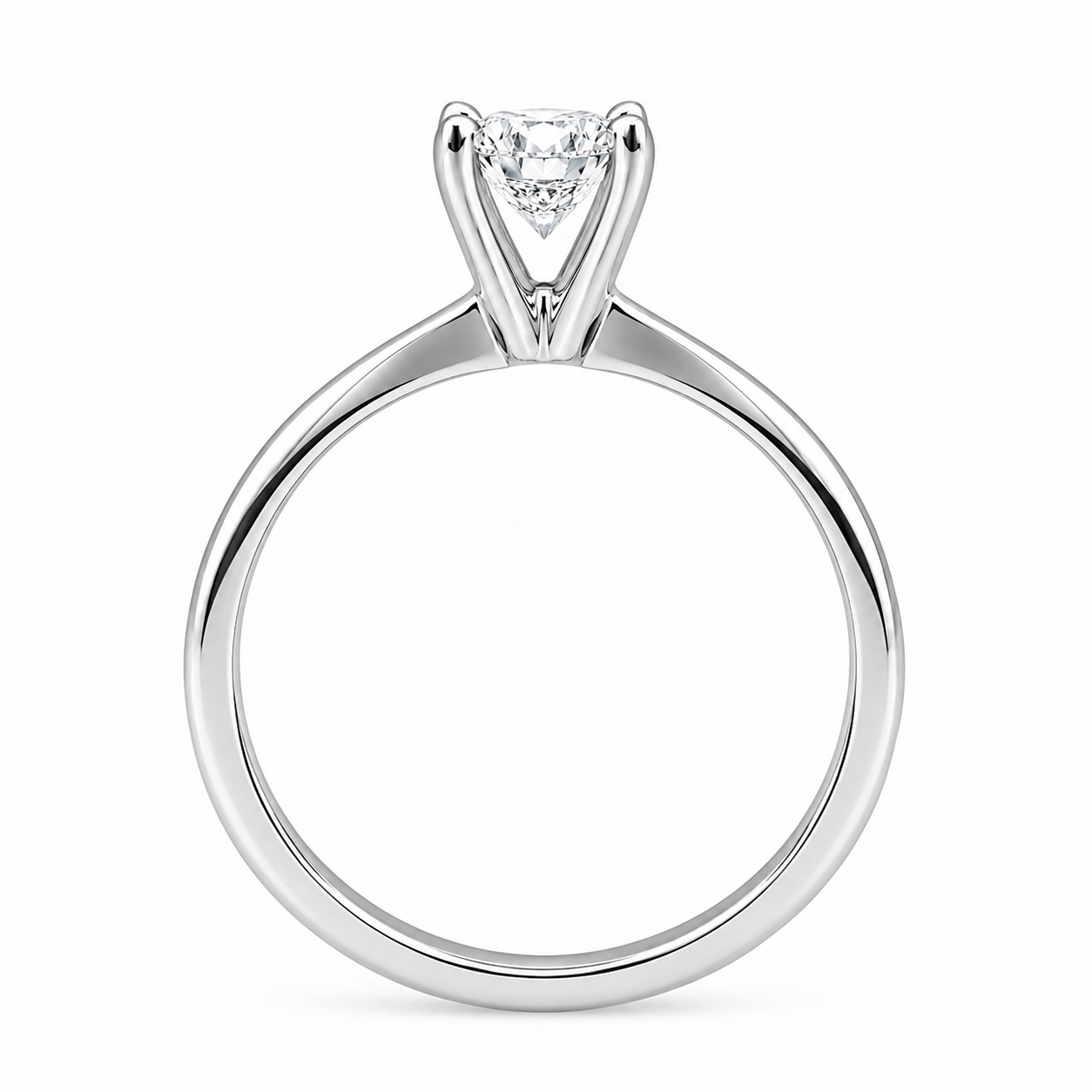 Solar Flare Round Diamond Solitaire Ring