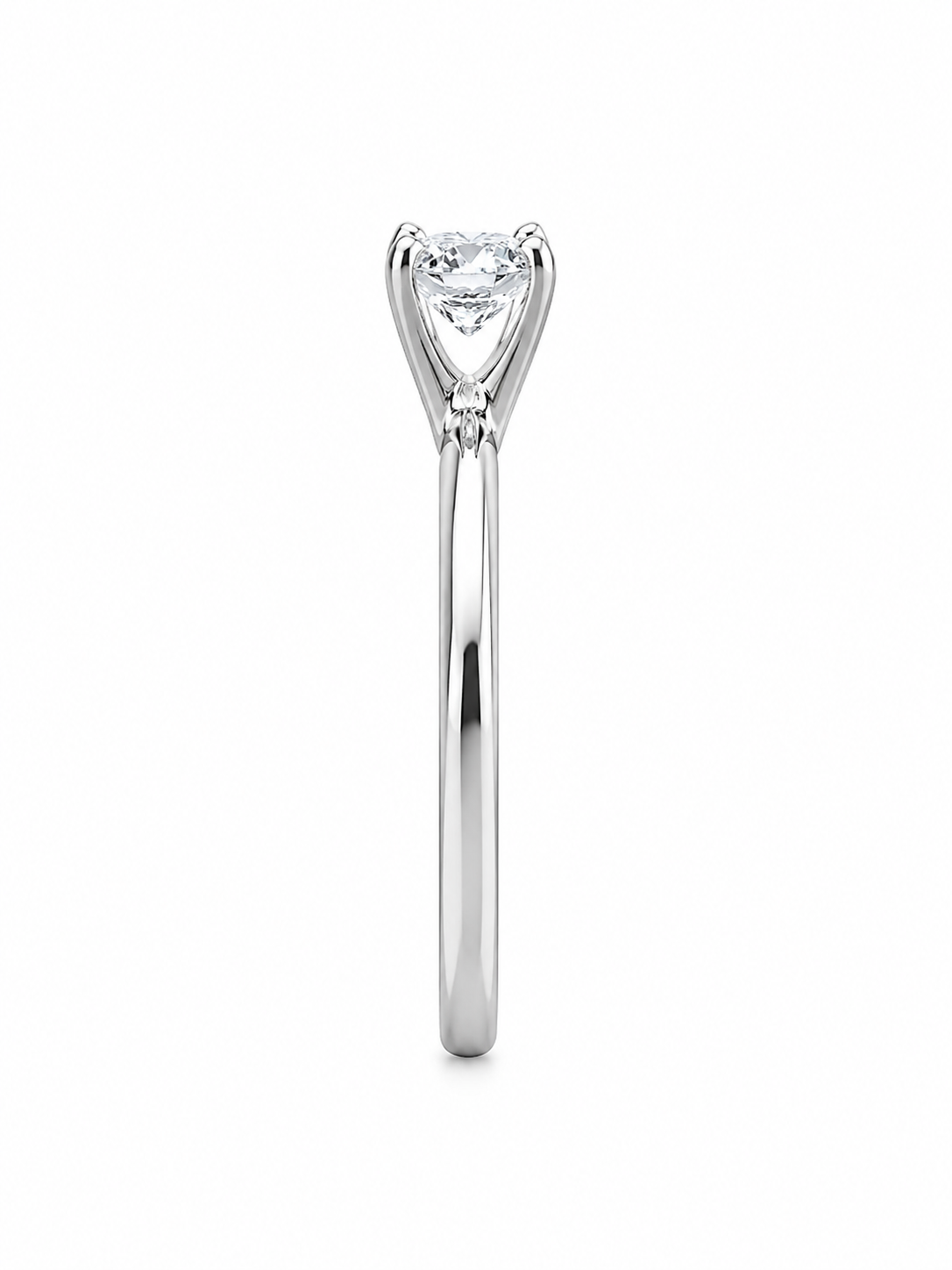 Solar Flare Round Diamond Solitaire Ring