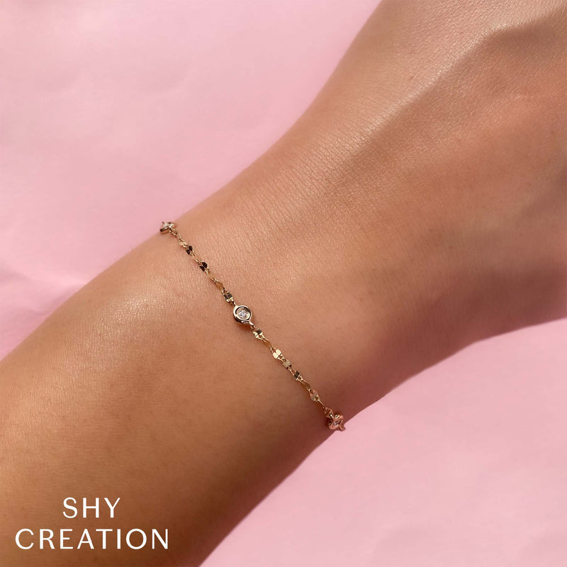 Shy Creation® Sparkpulse Bezel Diamond Bracelet