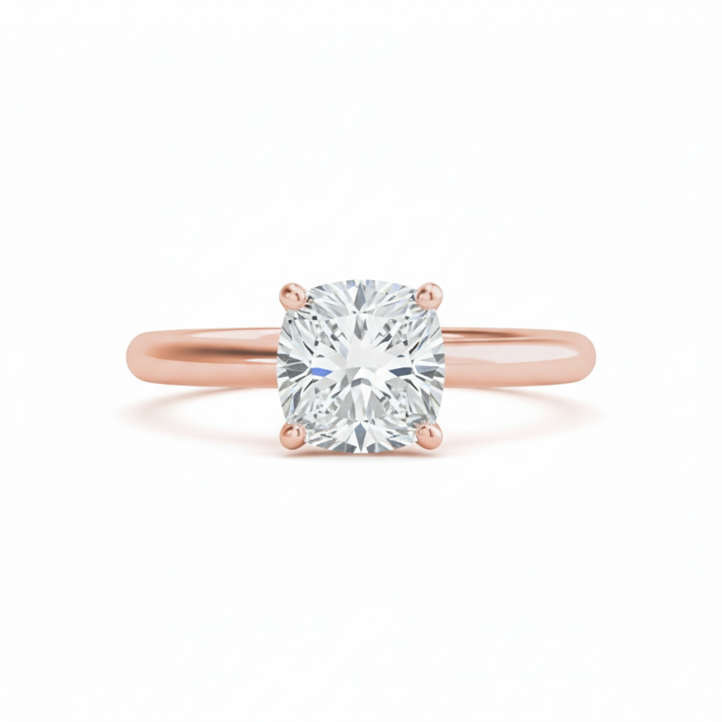 Secret Halo Round Diamond Engagement Ring