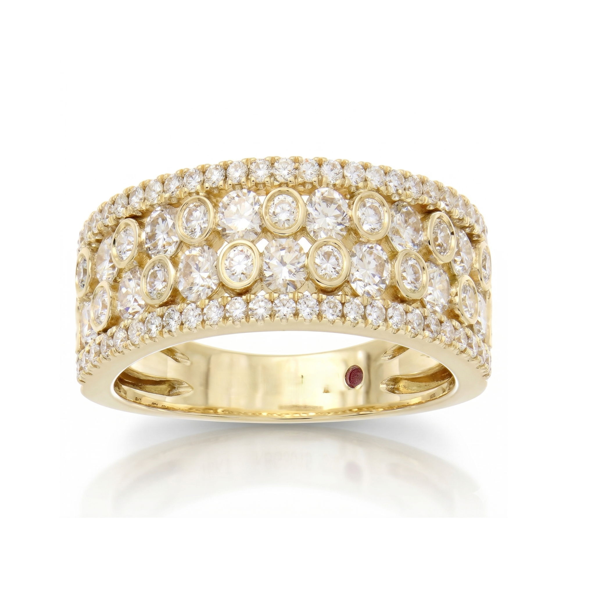 Love Story® 4-Row Diamond Gallery Band