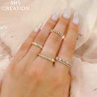 Shy Creation® Tiara Crest Diamond Band